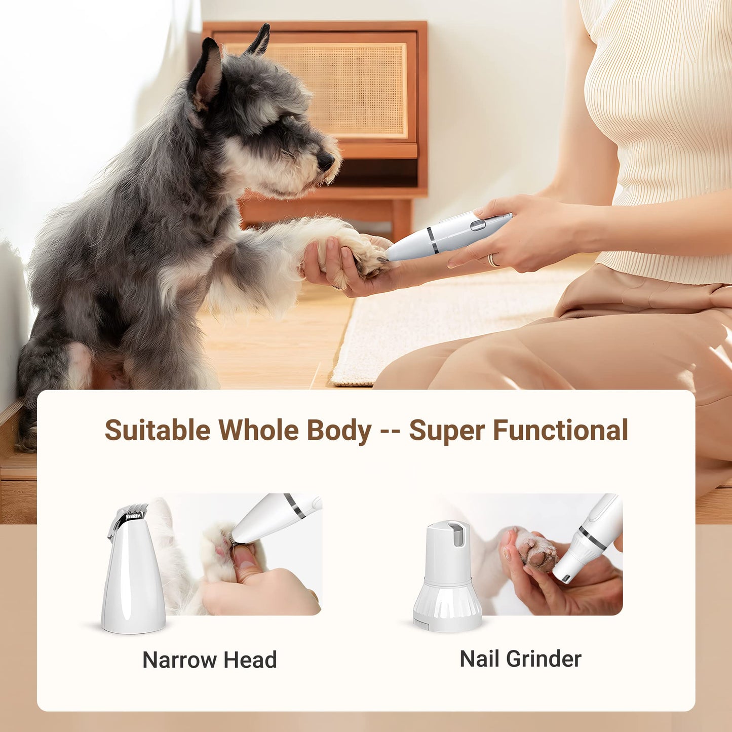 (🔥Last Day Promotion - 49% off) 2025 -Ultimate Pet Grooming Kit 🐶 4-in-1 Electric Clippers with 4 Interchangeable Blades